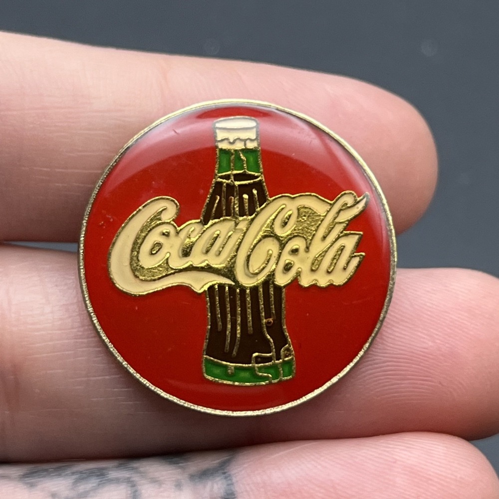 Coca-Cola Coke Glass Bottle Lapel Hat Pin